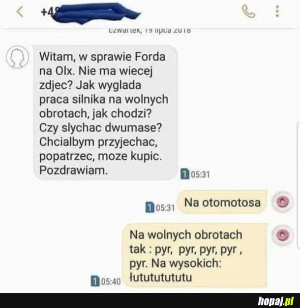 Odgłos silnika