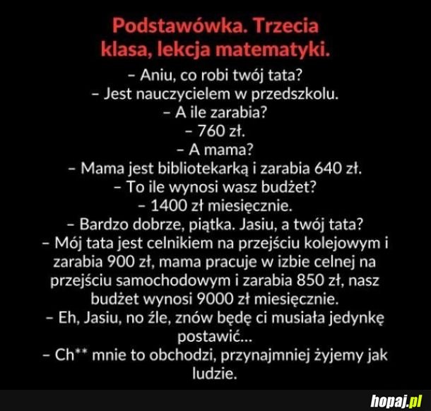 Lekcja matematyki