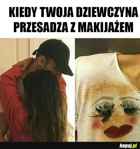 DZIEWCZYNA PRZESADZA Z MAKIJAŻEM