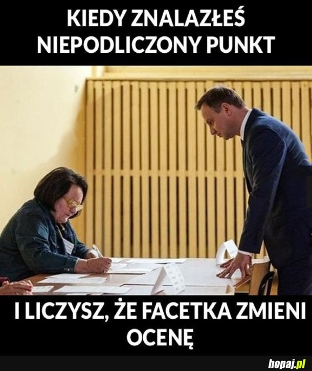 Kiedy znalazłeś niepodliczony punkt