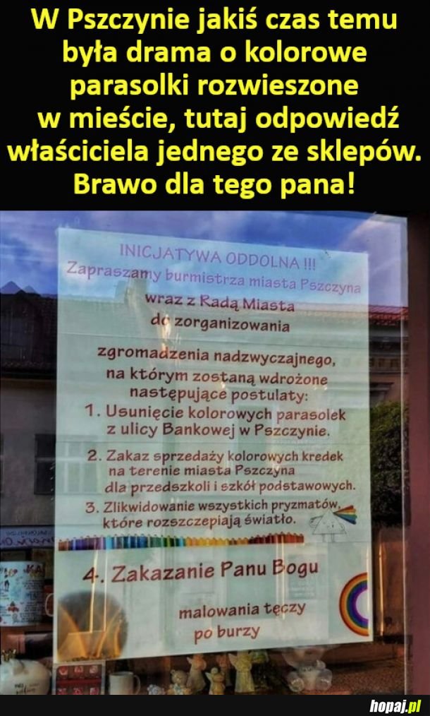 Odpowiedź właściciela jednego ze sklepów