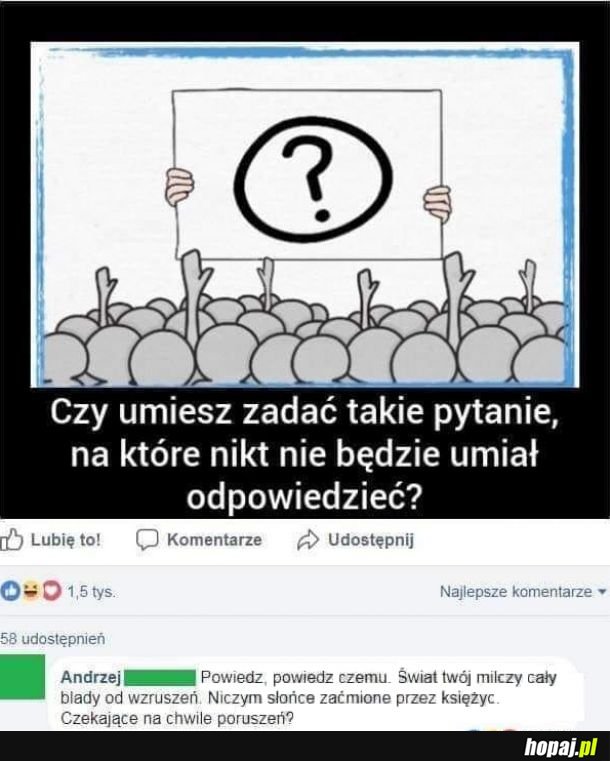 Pytanie, na które nikt nie zna odpowiedzi
