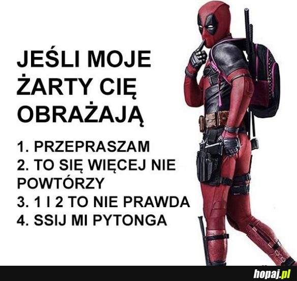 Jeśli moje żarty Cię obrażają