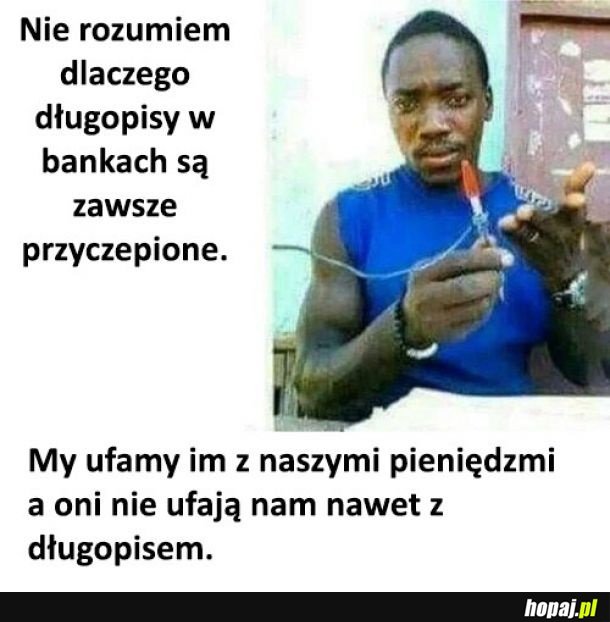 Długopisy w bankach
