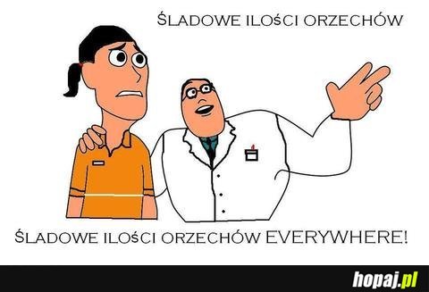 Śladowe ilości orzechów