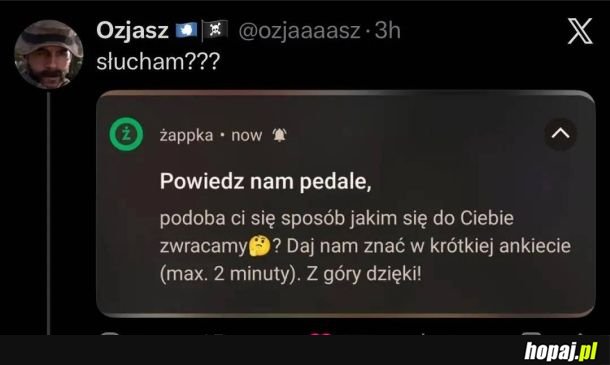 Żappka obraża użytkowników