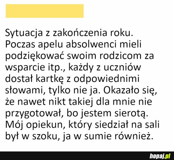 Przykra sytuacja z zakończenia roku