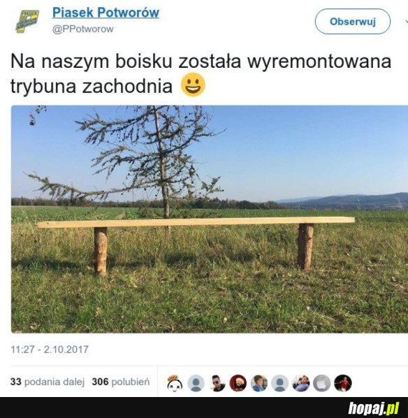 WYREMONTOWALI TRYBUNĘ