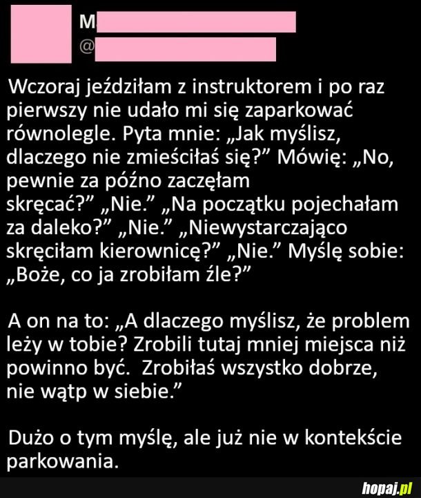 Całkiem życiowo powiedział