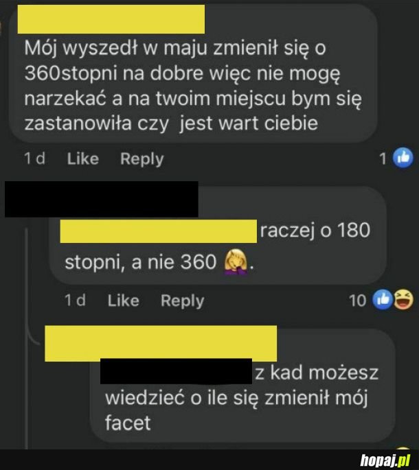 Zmiana o 360 stopni