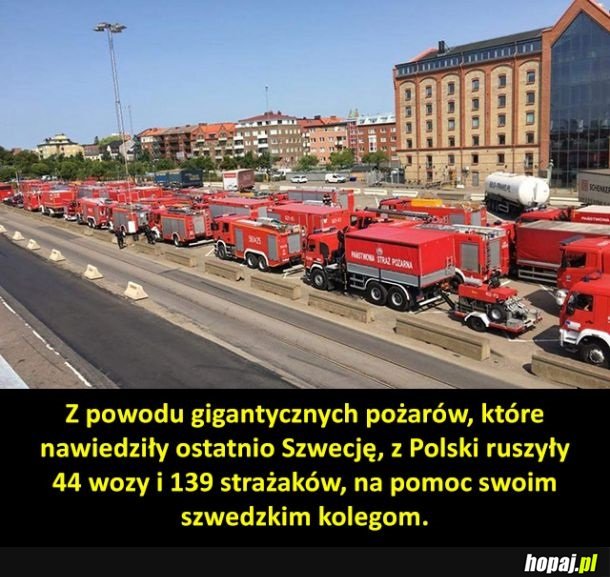 Piękny gest polskich strażaków