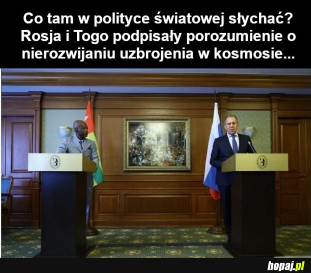 Togo na pewno miały zapędy na lasery z kosmosu, dobrze że ruscy ich ułagodzili