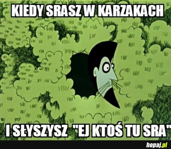 SRANIE W KRZAKACH TAKIE JEST...