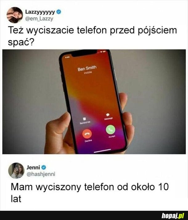 Wyciszenie telefonu