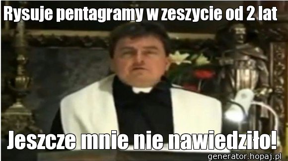 Rysuje pentagramy w zeszycie od 2 lat 