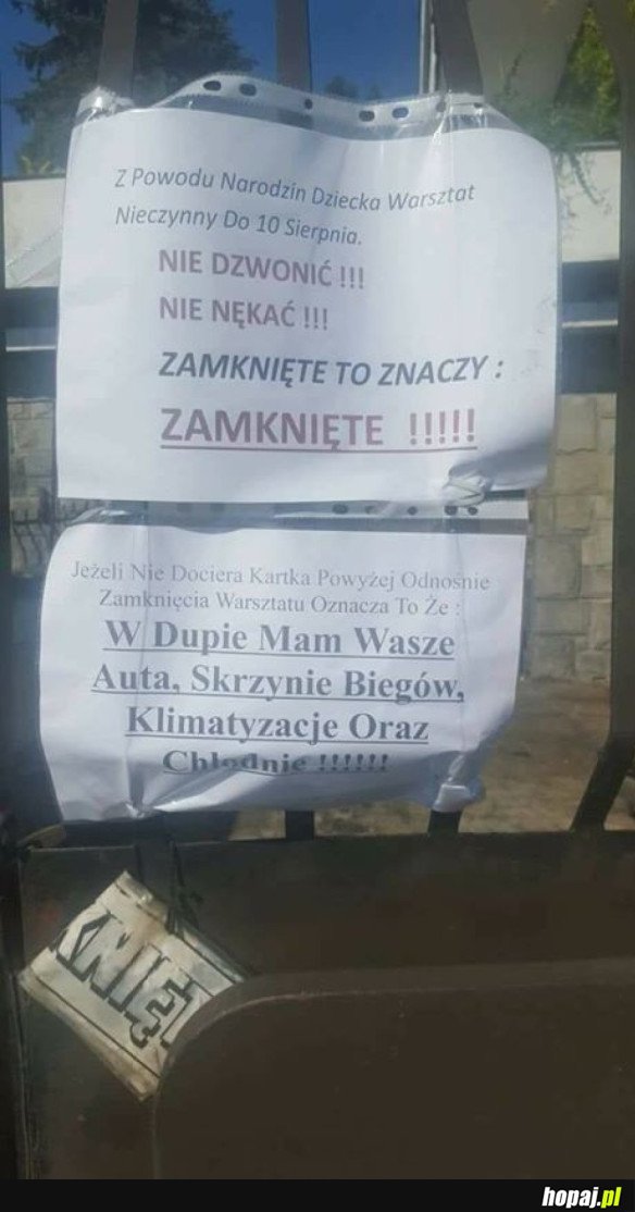 ZAMKNIĘTE I JUŻ