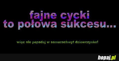 Fajne cycki to połowa sukcesu dziewczynko