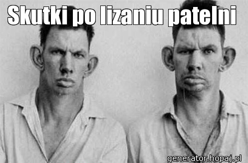 Skutki po lizaniu patelni