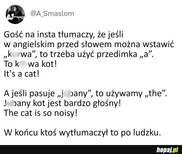 W końcu jakieś sensowne wytłumaczenie