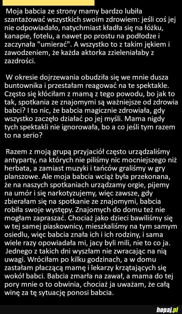 Babcia i jej udawane wystąpienia