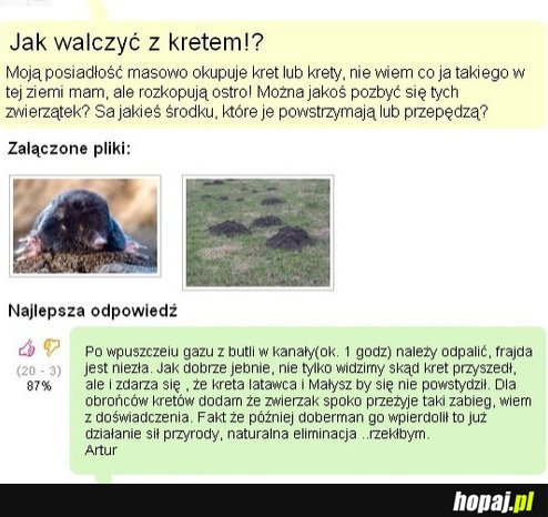 Jak walczyć z kretami ?