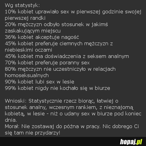 Statystyki nie kłamią