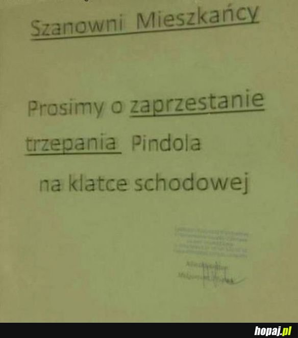 Szanowni mieszkańcy