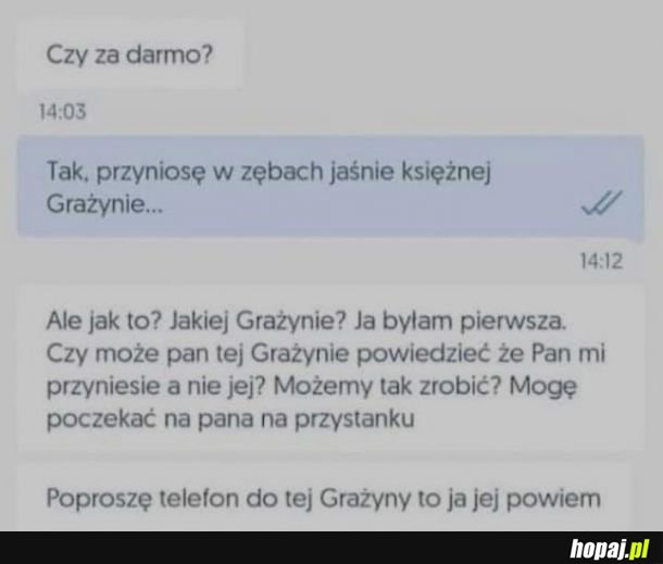 Grażka, oj bo do nieba nie pójdziesz