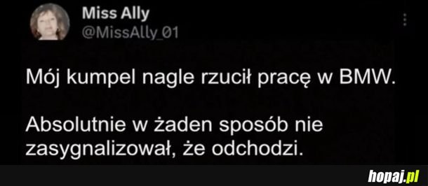 BMW zawsze bez sygnalizacji