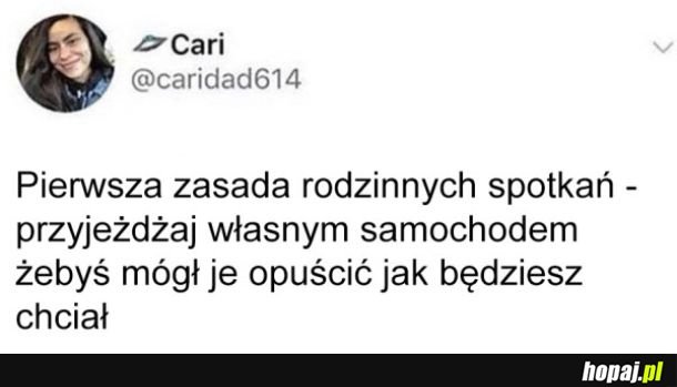 Pierwsza zasada rodzinnych spotkań