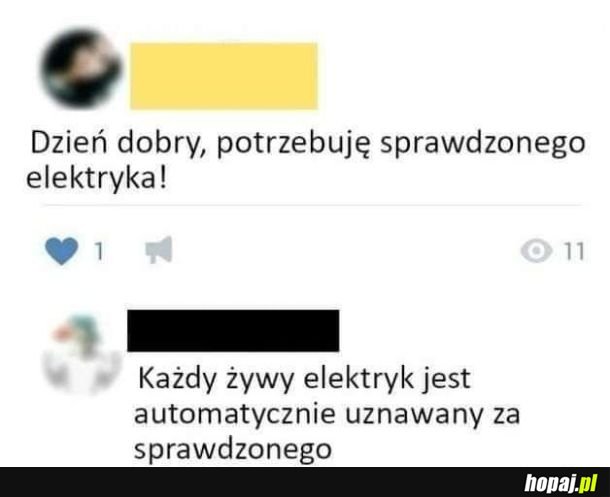 Sprawdzony elektryk