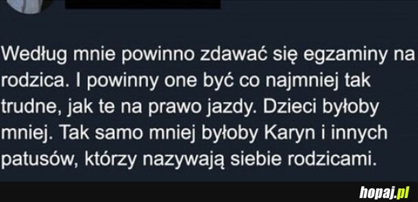 Egzamin na rodzica