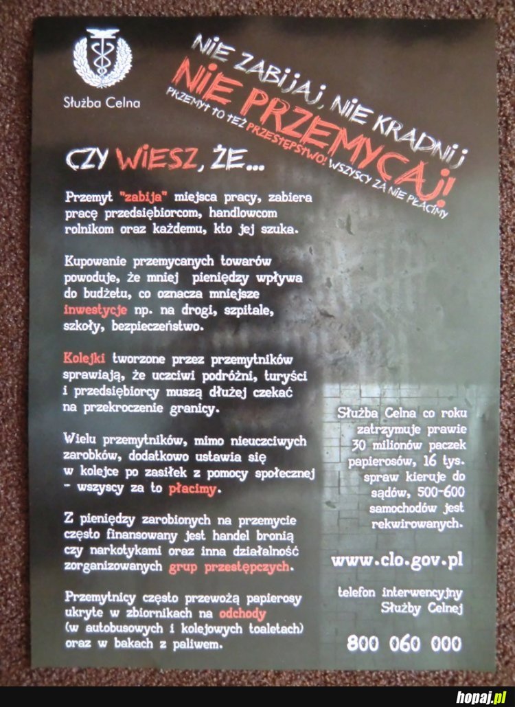 Nie przemycaj