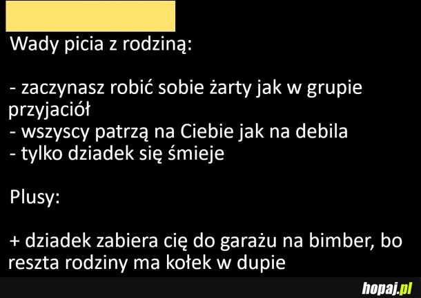 Plusy i minusy picia z rodziną