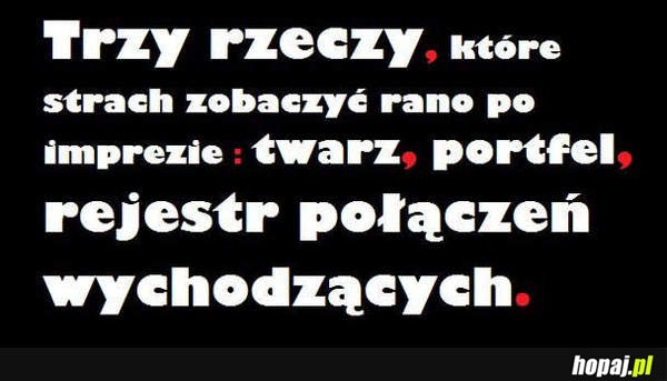 Trzy rzeczy, które strach zobaczyć rano po imprezie