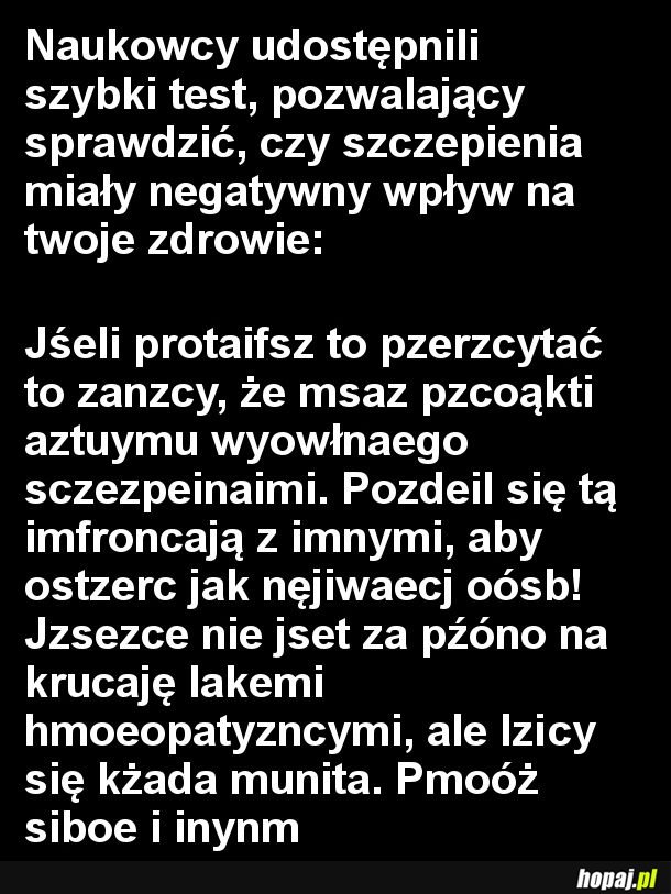 Sprawdź, czy jesteś zdrowy