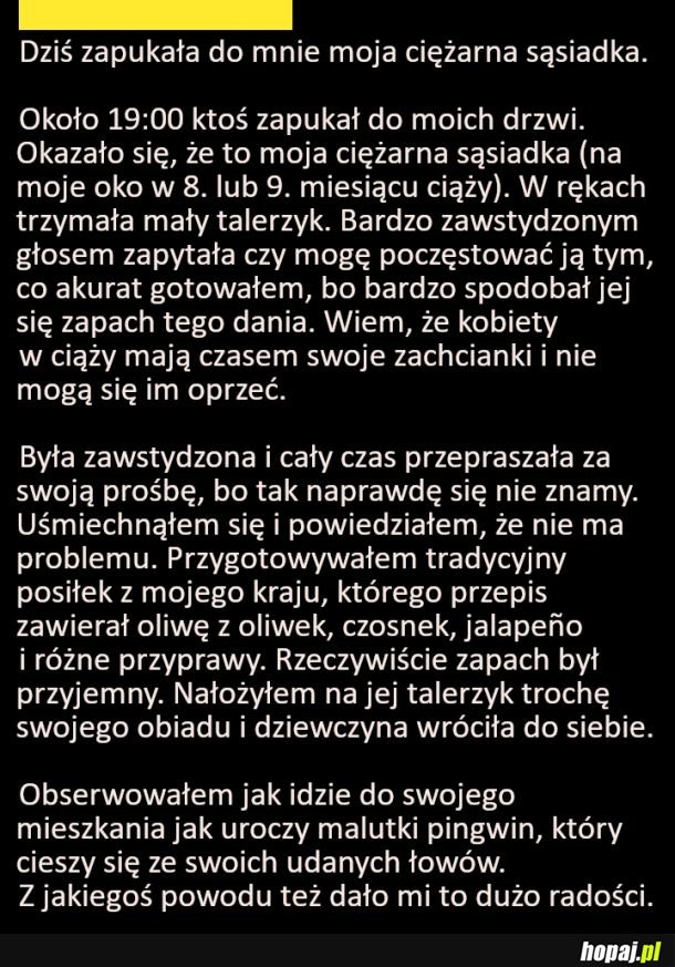 Ciężarna sąsiadka