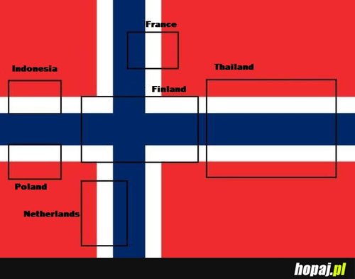 Niby flaga Norwegii...