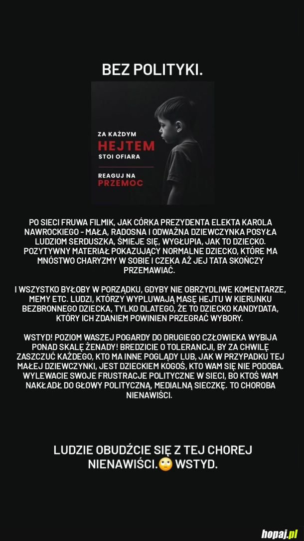 Bez polityki.
