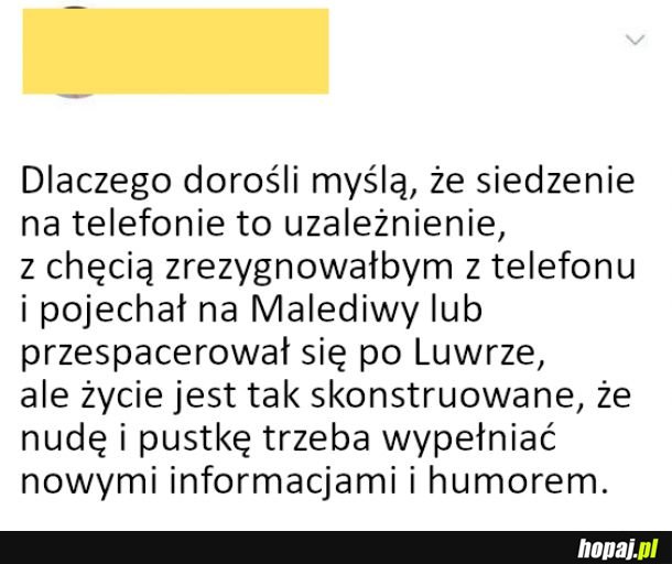 Siedzenie na telefonie