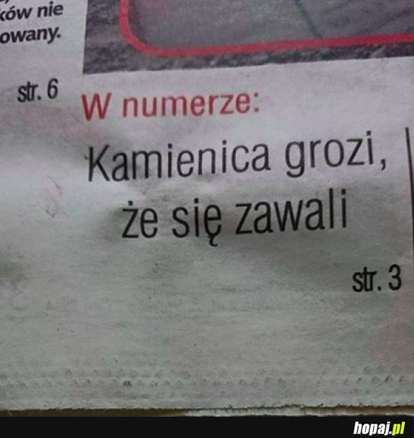 Groźby kamienicy