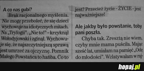 Co nas gubi?