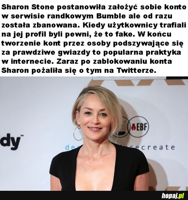 Sharon Stone na serwisie randkowym