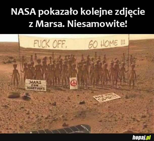 Niesamowite zdjęcie z Marsa