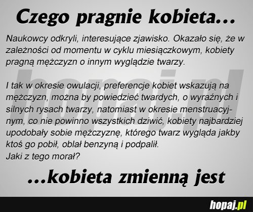 Czego pragnie kobieta?