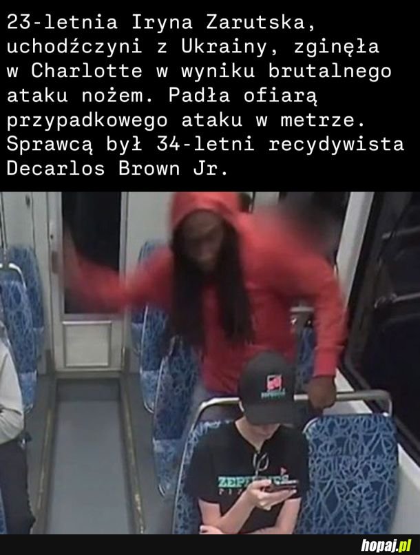 Brutalny atak nożem w amerykańskim metrze