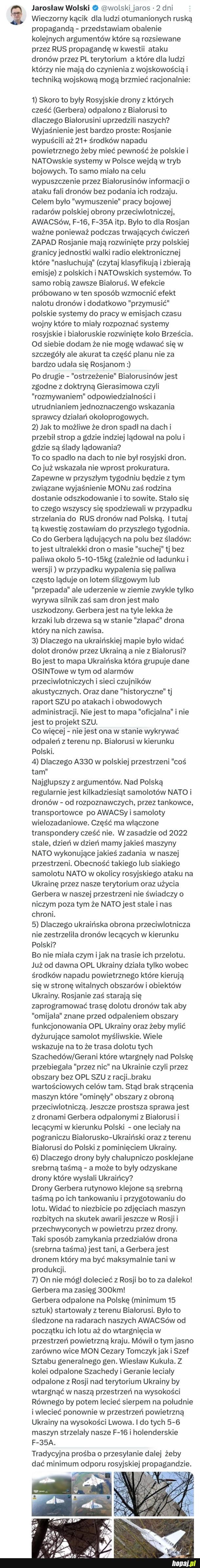 O dronach, które przekroczyły naszą granicę