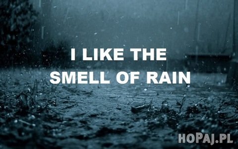 I like the smell of rain