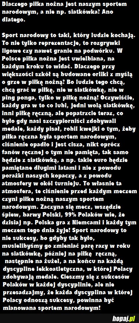 Dlaczego piłka nożna jest sportem narodowym?