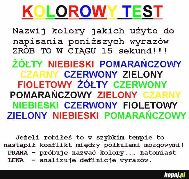 Kolorowy test:)